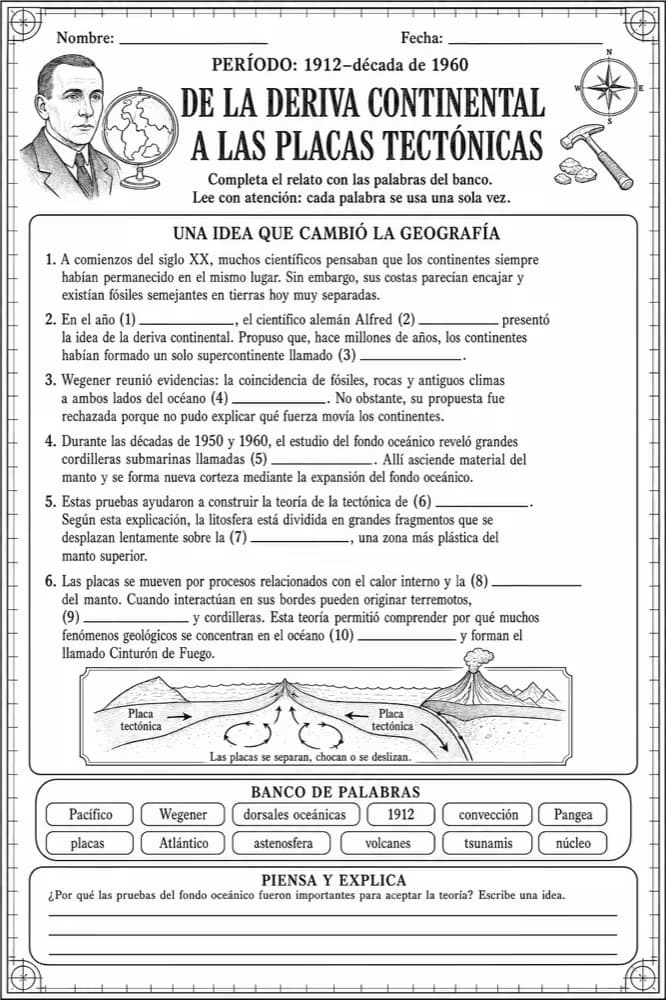 Recurso didactico sobre placas tectonicas